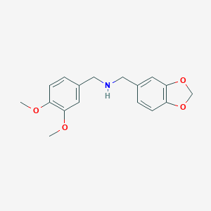 molecular formula C17H19NO4 B502080 N-(1,3-BENZODIOXOL-5-YLMETHYL)(3,4-DIMETHOXYPHENYL)METHANAMINE 