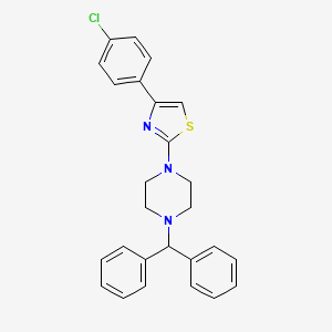 1-[4-(4-chlorophenyl)-1,3-thiazol-2-yl]-4-(diphenylmethyl)piperazine