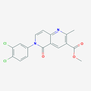 molecular formula C17H12Cl2N2O3 B5020815 methyl 6-(3,4-dichlorophenyl)-2-methyl-5-oxo-5,6-dihydro-1,6-naphthyridine-3-carboxylate 