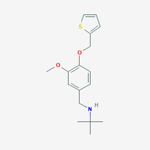 molecular formula C17H23NO2S B502083 N-(tert-butyl)-N-[3-methoxy-4-(2-thienylmethoxy)benzyl]amine 