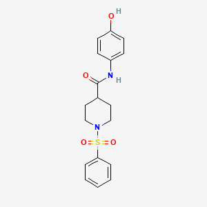 N-(4-hydroxyphenyl)-1-(phenylsulfonyl)-4-piperidinecarboxamide