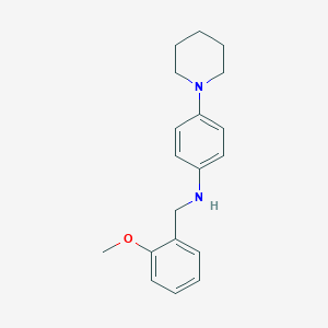 N-[(2-methoxyphenyl)methyl]-4-(1-piperidinyl)aniline