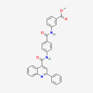 molecular formula C31H23N3O4 B5020881 methyl 3-[(4-{[(2-phenyl-4-quinolinyl)carbonyl]amino}benzoyl)amino]benzoate 