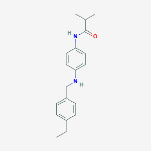 molecular formula C19H24N2O B502089 N-{4-[(4-ethylbenzyl)amino]phenyl}-2-methylpropanamide 