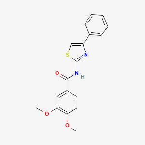 molecular formula C18H16N2O3S B5020917 3,4-dimethoxy-N-(4-phenyl-1,3-thiazol-2-yl)benzamide 