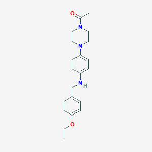 molecular formula C21H27N3O2 B502097 N-[4-(4-acetyl-1-piperazinyl)phenyl]-N-(4-ethoxybenzyl)amine 