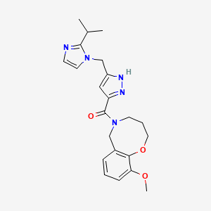 5-({5-[(2-isopropyl-1H-imidazol-1-yl)methyl]-1H-pyrazol-3-yl}carbonyl)-10-methoxy-3,4,5,6-tetrahydro-2H-1,5-benzoxazocine