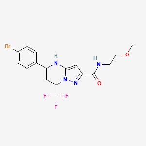 5-(4-bromophenyl)-N-(2-methoxyethyl)-7-(trifluoromethyl)-4,5,6,7-tetrahydropyrazolo[1,5-a]pyrimidine-2-carboxamide