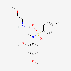 molecular formula C20H26N2O6S B5020995 N~2~-(2,4-dimethoxyphenyl)-N~1~-(2-methoxyethyl)-N~2~-[(4-methylphenyl)sulfonyl]glycinamide 