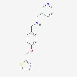molecular formula C18H18N2OS B502100 N-(3-pyridinylmethyl)-N-[4-(2-thienylmethoxy)benzyl]amine 