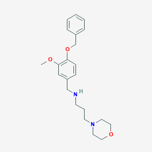 molecular formula C22H30N2O3 B502101 N-[4-(benzyloxy)-3-methoxybenzyl]-N-[3-(4-morpholinyl)propyl]amine 