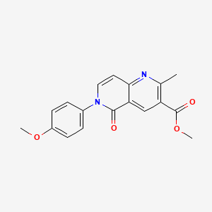 molecular formula C18H16N2O4 B5021041 methyl 6-(4-methoxyphenyl)-2-methyl-5-oxo-5,6-dihydro-1,6-naphthyridine-3-carboxylate 