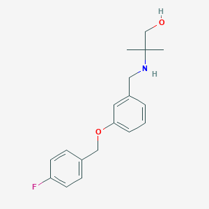 molecular formula C18H22FNO2 B502106 2-({3-[(4-Fluorobenzyl)oxy]benzyl}amino)-2-methylpropan-1-ol 