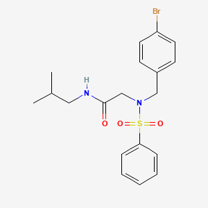 molecular formula C19H23BrN2O3S B5021070 N~2~-(4-bromobenzyl)-N~1~-isobutyl-N~2~-(phenylsulfonyl)glycinamide 