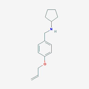 molecular formula C15H21NO B502108 N-[4-(prop-2-en-1-yloxy)benzyl]cyclopentanamine 
