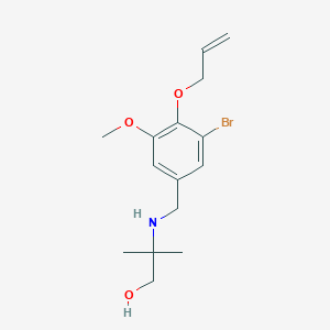 molecular formula C15H22BrNO3 B502109 2-{[3-Bromo-5-methoxy-4-(prop-2-en-1-yloxy)benzyl]amino}-2-methylpropan-1-ol 