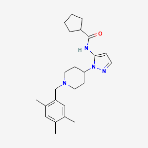 N-{1-[1-(2,4,5-trimethylbenzyl)-4-piperidinyl]-1H-pyrazol-5-yl}cyclopentanecarboxamide