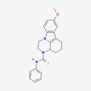 8-methoxy-N-phenyl-1,2,3a,4,5,6-hexahydro-3H-pyrazino[3,2,1-jk]carbazole-3-carbothioamide