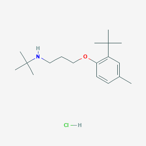 molecular formula C18H32ClNO B5021111 N-(tert-butyl)-3-(2-tert-butyl-4-methylphenoxy)-1-propanamine hydrochloride 