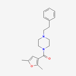 molecular formula C19H24N2O2 B5021128 (2,5-DIMETHYL-3-FURYL)(4-PHENETHYLPIPERAZINO)METHANONE 