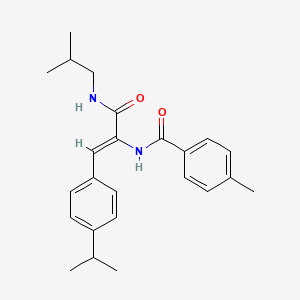 molecular formula C24H30N2O2 B5021141 N-(1-((Isobutylamino)carbonyl)-2-(4-isopropylphenyl)vinyl)-4-methylbenzamide 