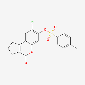 molecular formula C19H15ClO5S B5021149 8-chloro-4-oxo-1,2,3,4-tetrahydrocyclopenta[c]chromen-7-yl 4-methylbenzenesulfonate 