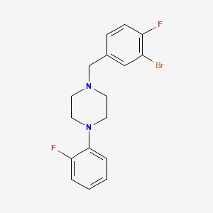 molecular formula C17H17BrF2N2 B5021161 1-(3-bromo-4-fluorobenzyl)-4-(2-fluorophenyl)piperazine 