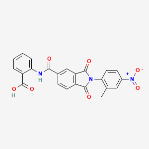 molecular formula C23H15N3O7 B5021165 2-({[2-(2-methyl-4-nitrophenyl)-1,3-dioxo-2,3-dihydro-1H-isoindol-5-yl]carbonyl}amino)benzoic acid CAS No. 5751-09-7