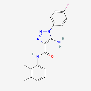 molecular formula C17H16FN5O B5021182 5-amino-N-(2,3-dimethylphenyl)-1-(4-fluorophenyl)-1H-1,2,3-triazole-4-carboxamide 