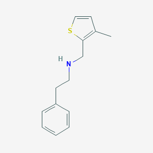 molecular formula C14H17NS B502119 N-[(3-methylthiophen-2-yl)methyl]-2-phenylethanamine 