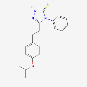 molecular formula C19H21N3OS B5021193 5-[2-(4-isopropoxyphenyl)ethyl]-4-phenyl-4H-1,2,4-triazole-3-thiol CAS No. 6032-74-2