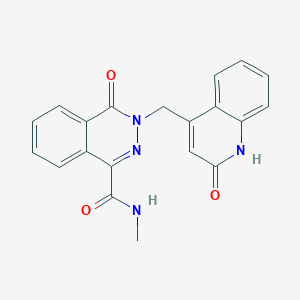 N-methyl-4-oxo-3-[(2-oxo-1,2-dihydro-4-quinolinyl)methyl]-3,4-dihydro-1-phthalazinecarboxamide