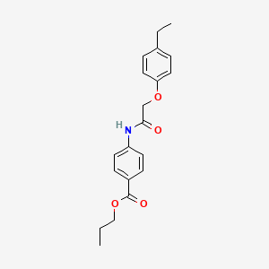 molecular formula C20H23NO4 B5021210 propyl 4-{[(4-ethylphenoxy)acetyl]amino}benzoate 