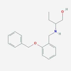 molecular formula C18H23NO2 B502122 2-{[2-(Benzyloxy)benzyl]amino}butan-1-ol 
