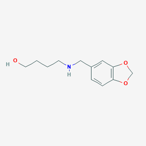 molecular formula C12H17NO3 B502124 4-[(1,3-Benzodioxol-5-ylmethyl)amino]butan-1-ol 