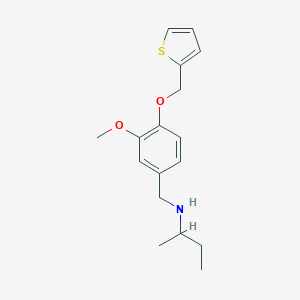 molecular formula C17H23NO2S B502126 N-[3-methoxy-4-(thiophen-2-ylmethoxy)benzyl]butan-2-amine 