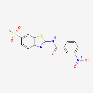 N-[6-(methylsulfonyl)-1,3-benzothiazol-2-yl]-3-nitrobenzamide