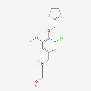 molecular formula C17H22ClNO3S B502127 2-{[3-Chloro-5-methoxy-4-(thiophen-2-ylmethoxy)benzyl]amino}-2-methylpropan-1-ol 