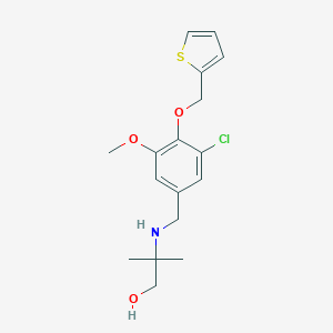 2-{[3-Chloro-5-methoxy-4-(thiophen-2-ylmethoxy)benzyl]amino}-2-methylpropan-1-ol