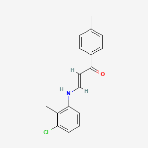 3-[(3-chloro-2-methylphenyl)amino]-1-(4-methylphenyl)-2-propen-1-one