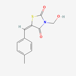 molecular formula C12H11NO3S B5021319 3-(hydroxymethyl)-5-(4-methylbenzylidene)-1,3-thiazolidine-2,4-dione 