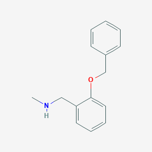 molecular formula C15H17NO B502133 1-[2-(苄氧基)苯基]-N-甲基甲胺 CAS No. 869946-95-2
