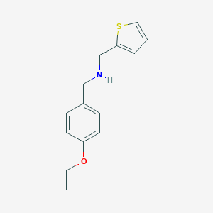 molecular formula C14H17NOS B502142 1-(4-ethoxyphenyl)-N-(thiophen-2-ylmethyl)methanamine 