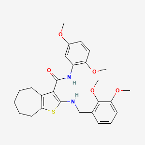 2-[(2,3-dimethoxybenzyl)amino]-N-(2,5-dimethoxyphenyl)-5,6,7,8-tetrahydro-4H-cyclohepta[b]thiophene-3-carboxamide