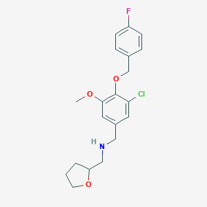 N-{3-chloro-4-[(4-fluorobenzyl)oxy]-5-methoxybenzyl}-N-(tetrahydro-2-furanylmethyl)amine