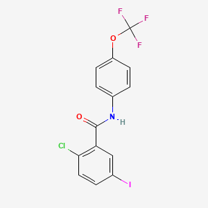 molecular formula C14H8ClF3INO2 B5021455 2-chloro-5-iodo-N-[4-(trifluoromethoxy)phenyl]benzamide 