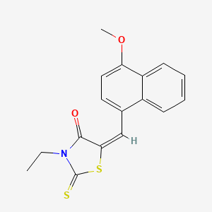 3-ethyl-5-[(4-methoxy-1-naphthyl)methylene]-2-thioxo-1,3-thiazolidin-4-one