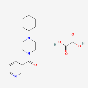 molecular formula C18H25N3O5 B5021469 1-cyclohexyl-4-(3-pyridinylcarbonyl)piperazine oxalate 