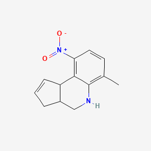 molecular formula C13H14N2O2 B5021493 6-methyl-9-nitro-3a,4,5,9b-tetrahydro-3H-cyclopenta[c]quinoline 