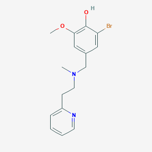 molecular formula C16H19BrN2O2 B5021506 2-bromo-6-methoxy-4-({methyl[2-(2-pyridinyl)ethyl]amino}methyl)phenol 